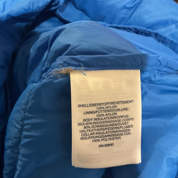 Lands’ End Womens Down Coat Size Large Feather Blue Packable Lightweight Outdoor - Picture 8 of 10